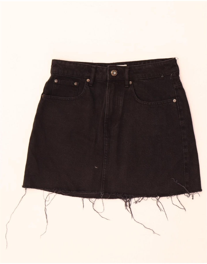 Zara Γυναικεία Τζιν Φούστα Μικρή W26 Μαύρη