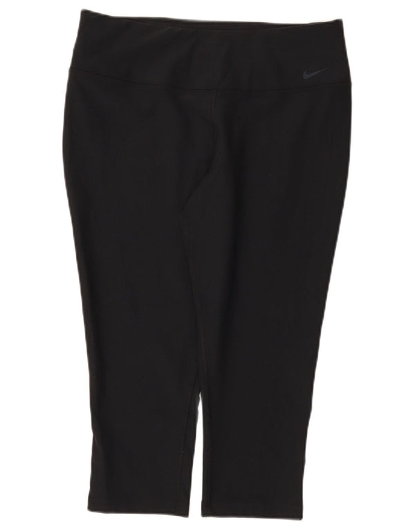 Γυναικείο κολάν Nike Dri Fit Capri UK 14 Μεγάλο μαύρο πολυεστέρα