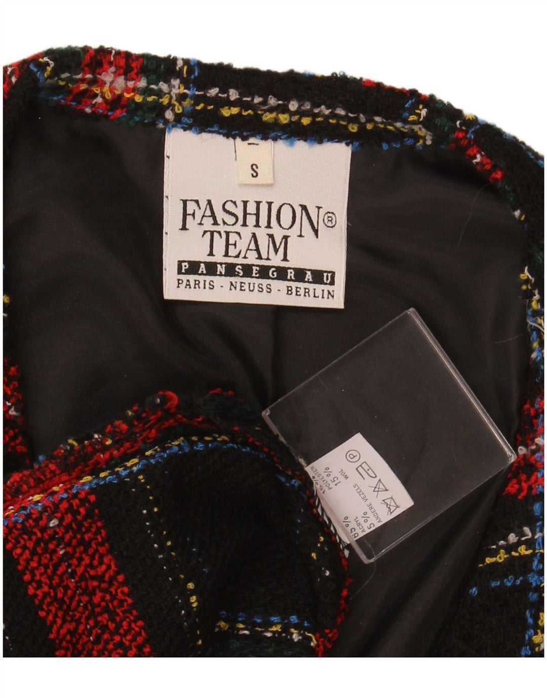 VINTAGE Γυναικείο σακάκι σακάκι με 4 κουμπιά μεγάλου μεγέθους UK 10 Small Red καρό