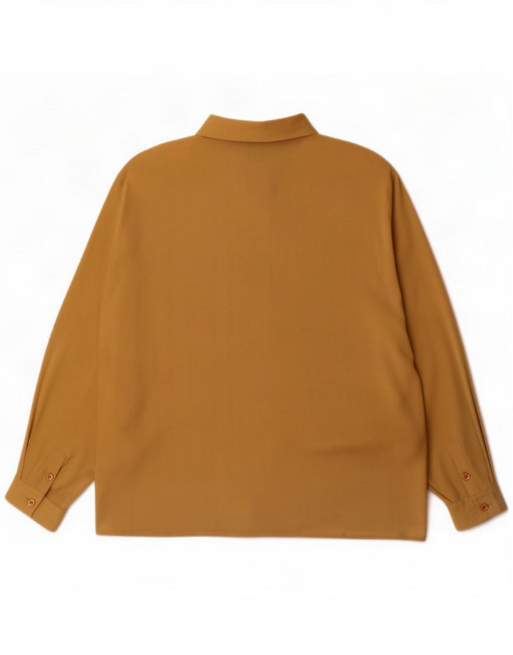 Marina Rinaldi Γυναικείο πουκάμισο Oversized Μπλούζα Μέγεθος 21 Medium Beige Silk