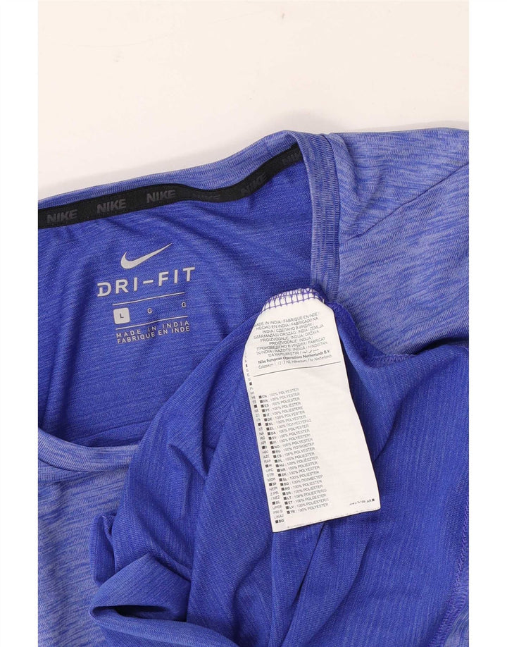 Ανδρικό μπλουζάκι Nike Dri Fit Μπλουζάκι από πολυεστέρα με μεγάλο μπλε φλύκταινα
