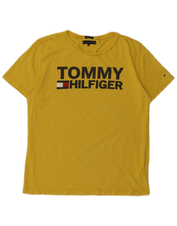 Tommy Hilfiger Boys Graphic T-Shirt Top 15-16 ετών κίτρινο βαμβακερό