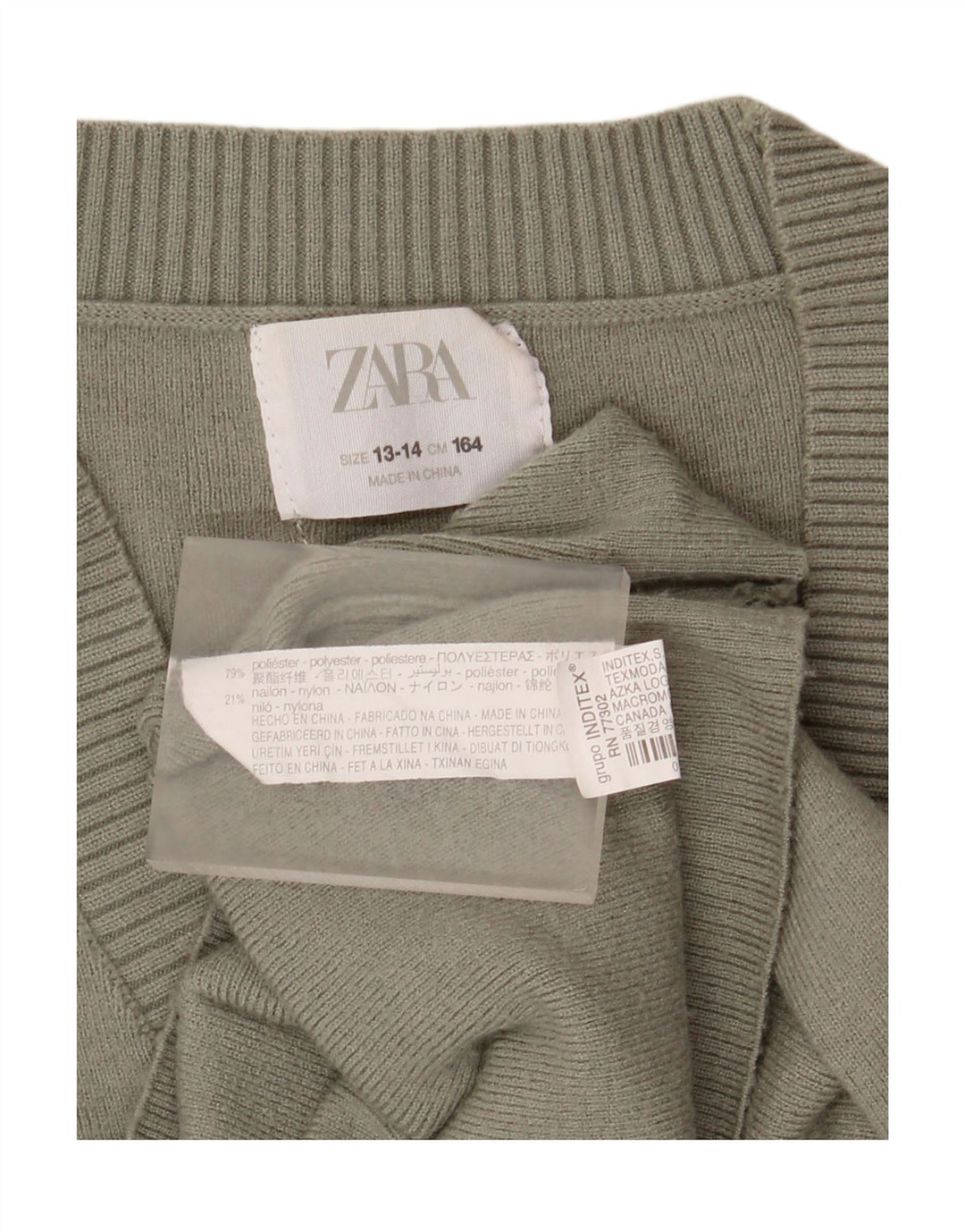 Ζακέτα Zara Girls 13-14 Years Green Polyester