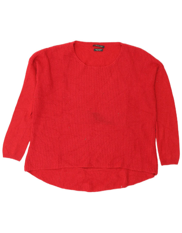 Γυναικείο πουλόβερ Massimo Dutti Loose Fit Crew Neck Jumper UK 14 Medium Red