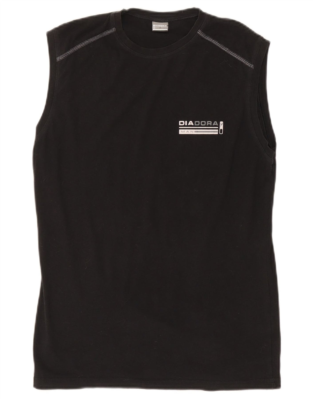 DIADORA Mens Vest Top Small Black Cotton