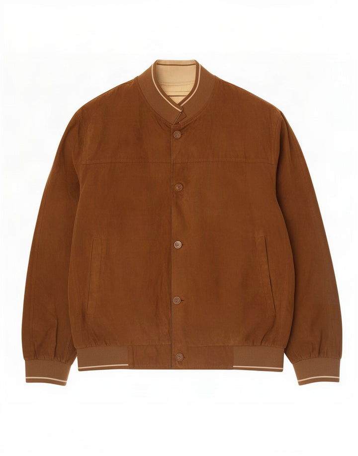 Milestone Ανδρικό Bomber Jacket IT 48 4XL Καφέ Πολυεστέρας