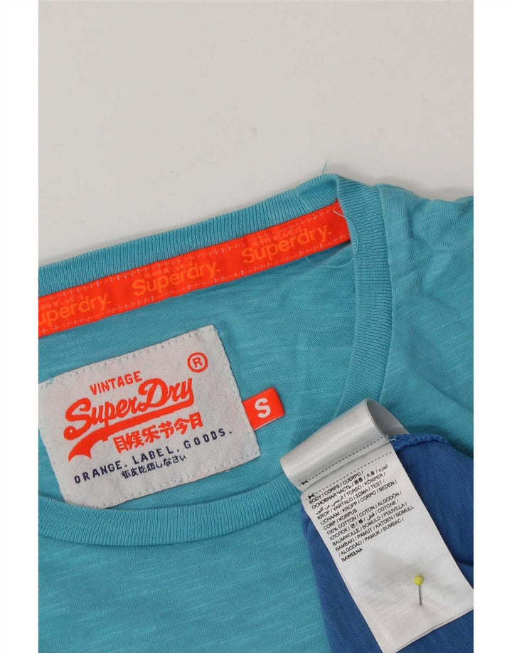 Superdry Ανδρικό T-Shirt Top Small Blue Tie Dye Cotton