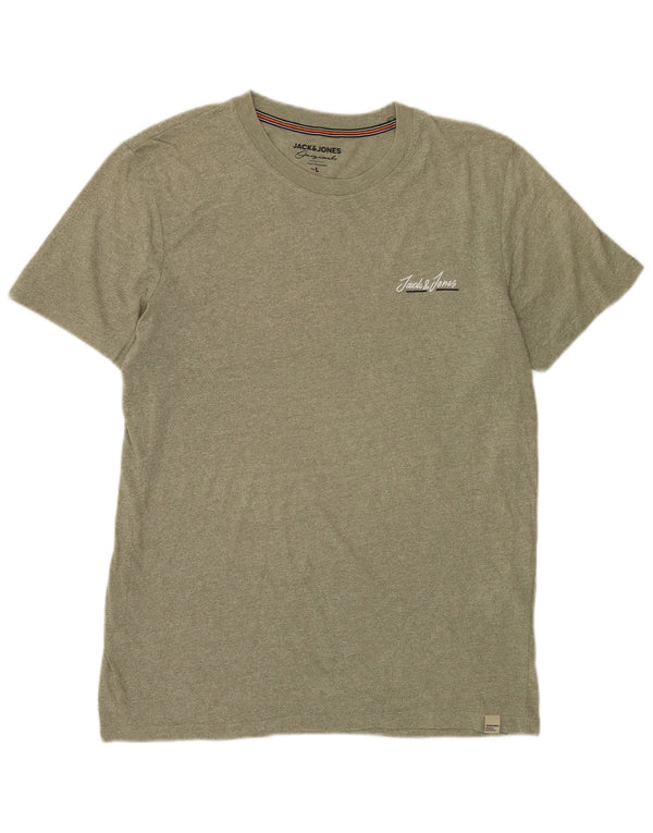 Jack & Jones Ανδρικό T-Shirt Top μεγάλο χακί βαμβακερό