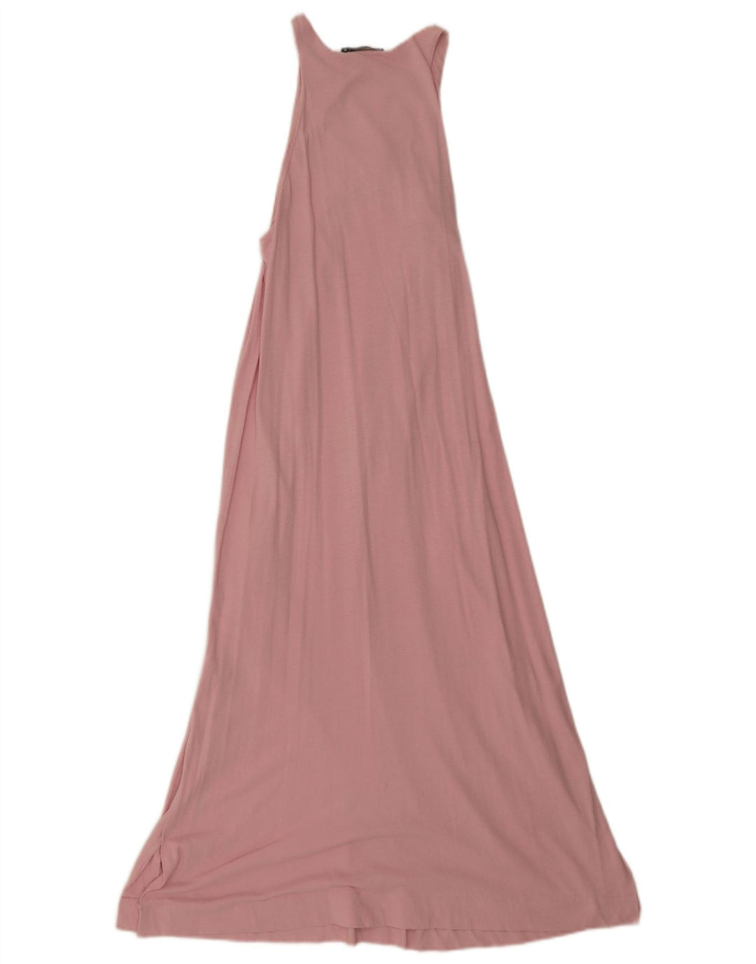 Zara Γυναικείο Αμάνικο Maxi Φόρεμα UK 12 Medium Pink