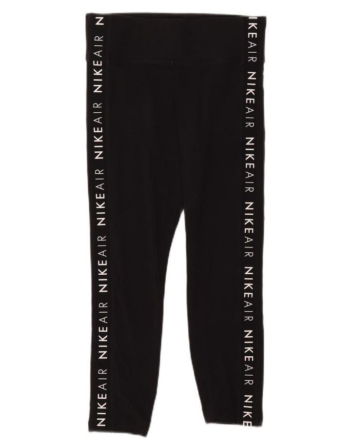 Γυναικείο κολάν Nike Graphic Crop UK 14 Μεσαίο μαύρο βαμβακερό