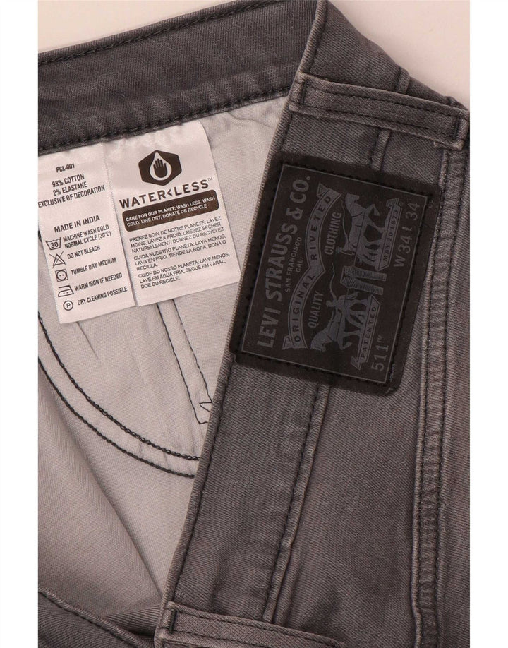 Ανδρικό τζιν Levi's Slim W34 L30 Γκρι βαμβακερό