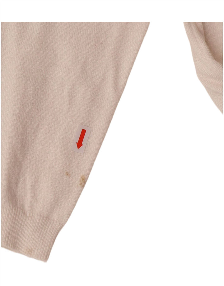 Guess Γυναικείο γραφικό πουλόβερ με λαιμόκοψη UK 10 Small White