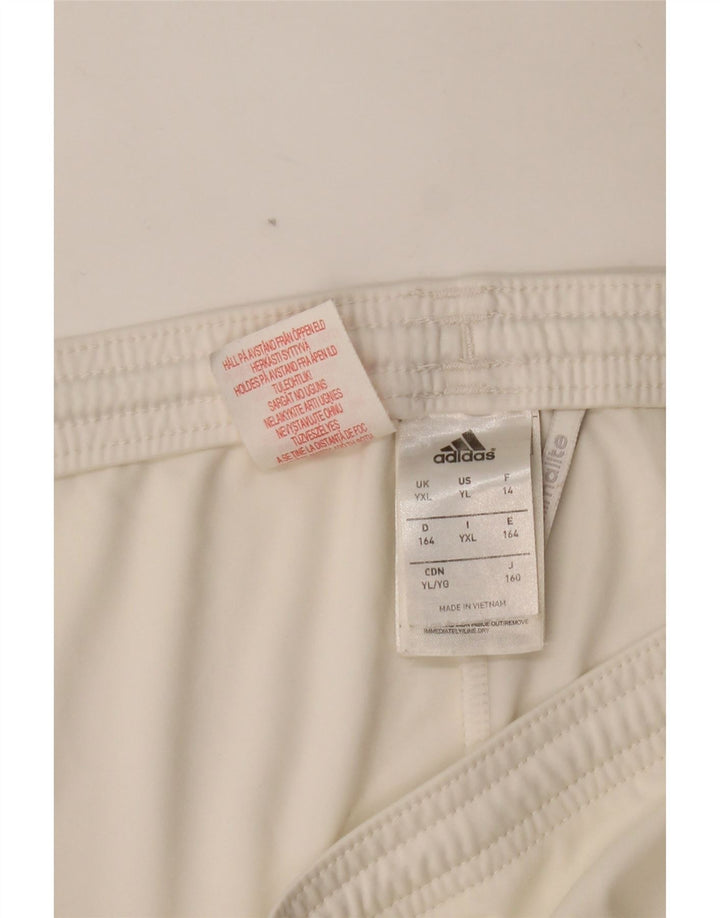 Αθλητικά σορτς ADIDAS για αγόρια Climalite 13-14 ετών XL Off White Polyester
