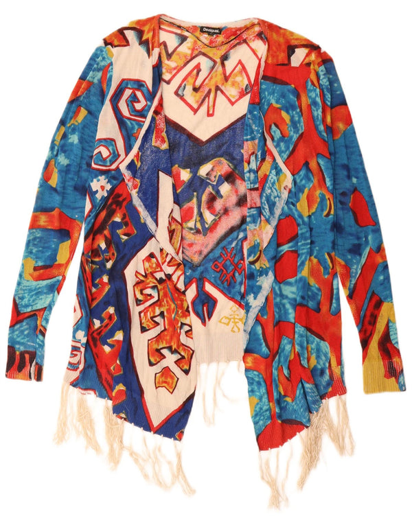 Desigual Γυναικείο πουλόβερ Longline Cardigan UK 10 Small πολύχρωμο