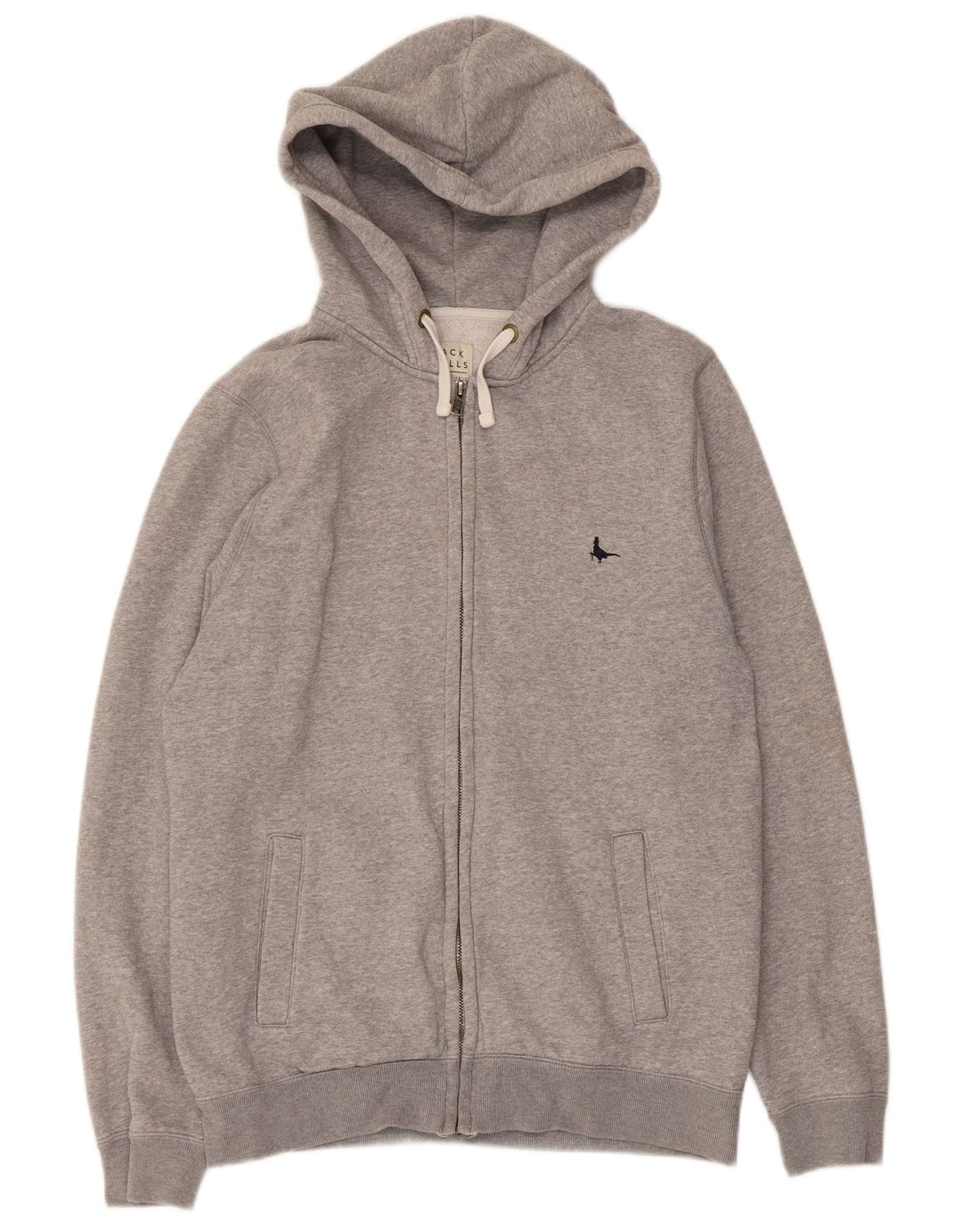 Ανδρικό πουλόβερ με κουκούλα με φερμουάρ Jack Wills Βαμβακερό μεσαίο γκρι