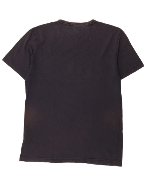 Tommy Hilfiger Ανδρικό γραφικό T-Shirt Top Large Navy Blue από βαμβάκι