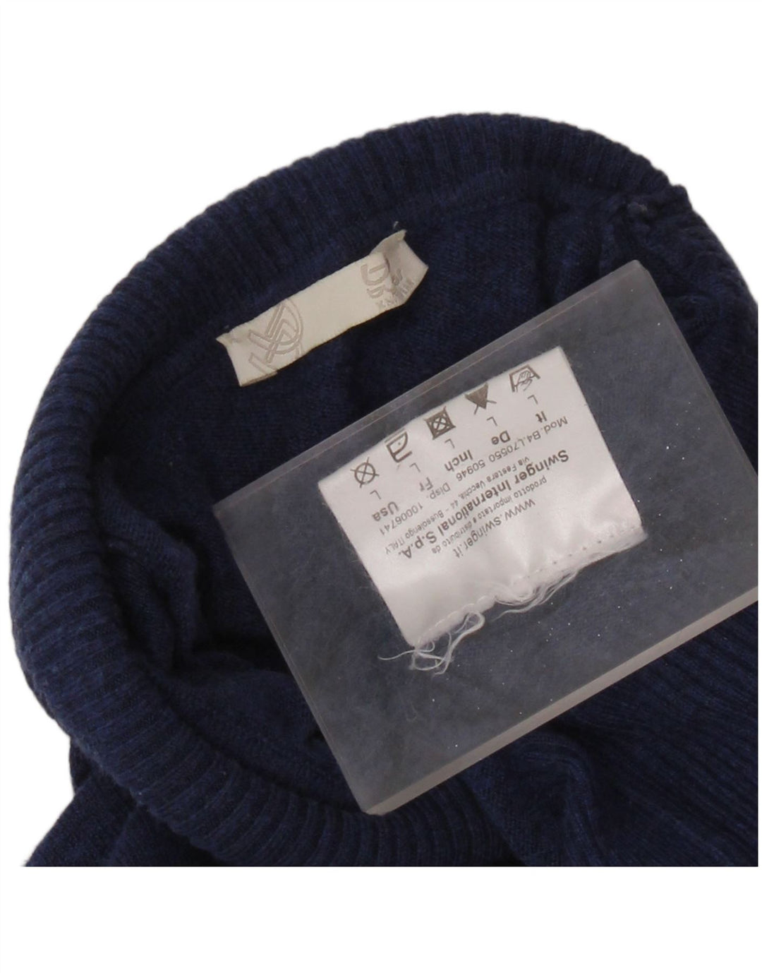 BYBLOS Γυναικείο πουλόβερ με ρολό λαιμόκοψη UK 14 Μεγάλο μπλε ακρυλικό