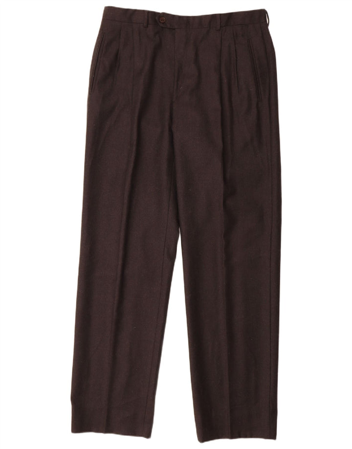 MARCO PLANESIO Ανδρικό κοστούμι παντελόνι IT 52 XL W34 L33 Μαύρο μάλλινο