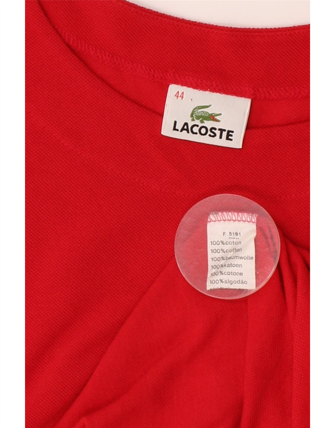 Γυναικείο T-Shirt LACOSTE Top Size 44 Μεγάλο Κόκκινο