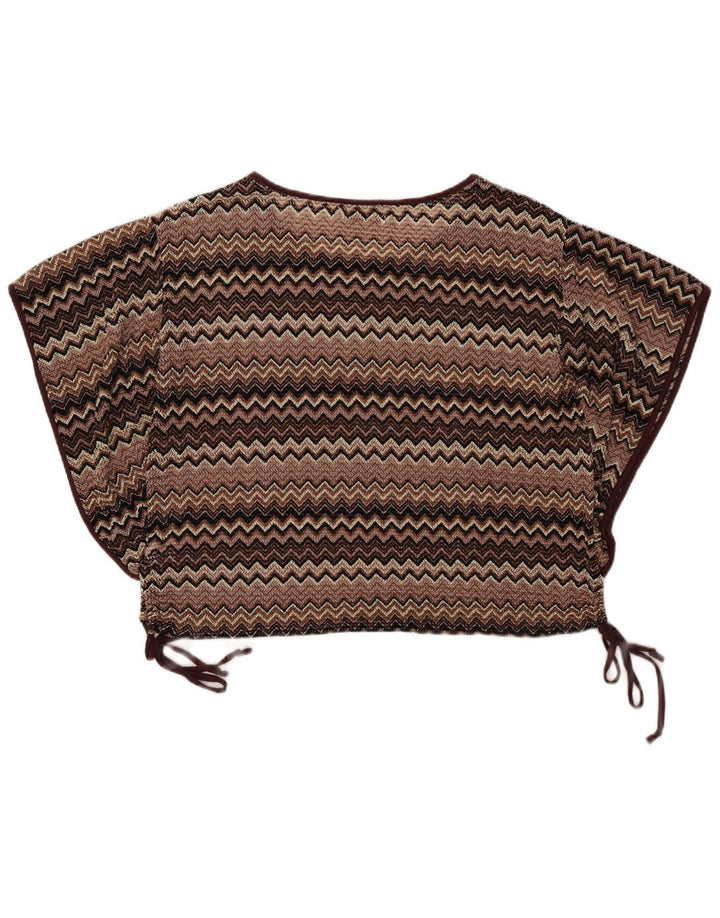 Mizumi Γυναικεία Μπλούζα Μπλουζάκι Μπλούζας Oversized UK 10 Small Brown Chevron