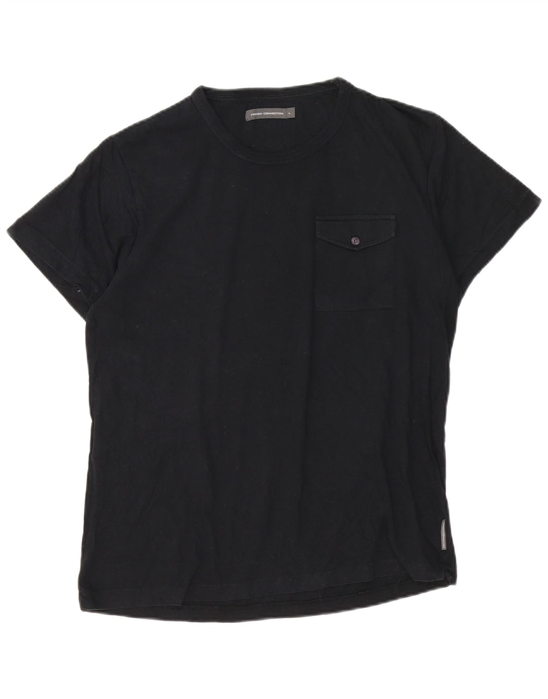 Ανδρικό T-Shirt French Connection Top μεγάλο μαύρο βαμβακερό