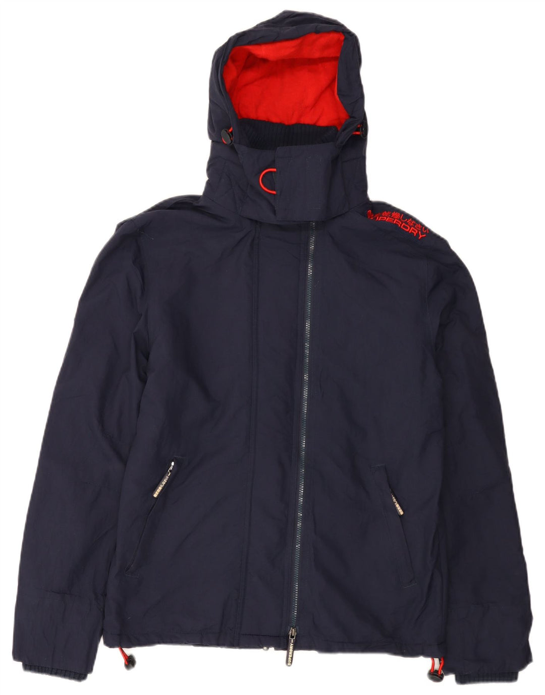 Superdry Γυναικείο Μπουφάν αντιανεμικό γραφικό UK 14 Medium Navy Blue