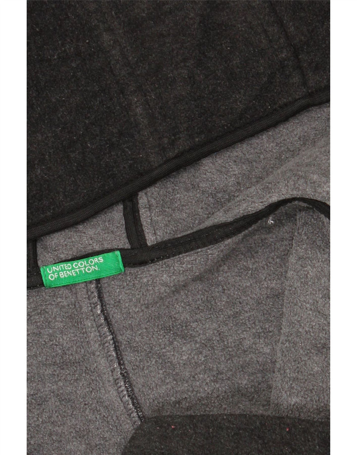 Γυναικείο μπουφάν Benetton με κουκούλα Fleece UK 12 Medium Grey