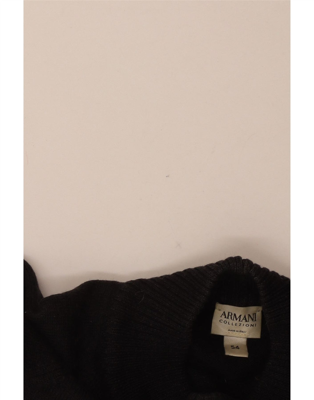 ARMANI COLLEZIONI Γυναικείο πουλόβερ με λαιμόκοψη IT 54 3XL Μαύρο