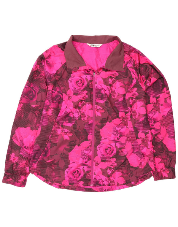 The North Face γυναικεία αθλητική φόρμα Top Jacket UK 18 XL Pink Floral Polyester