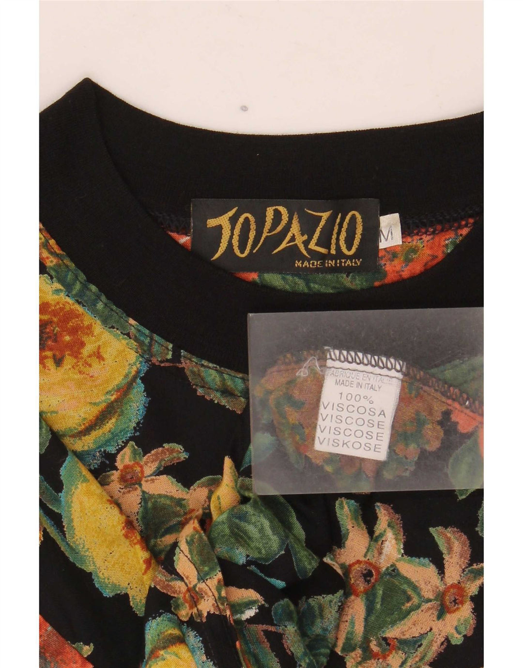 Topazio Γυναικεία Μπλούζα Top UK 14 Μέτρια Πολύχρωμη Φλοράλ Βισκόζη