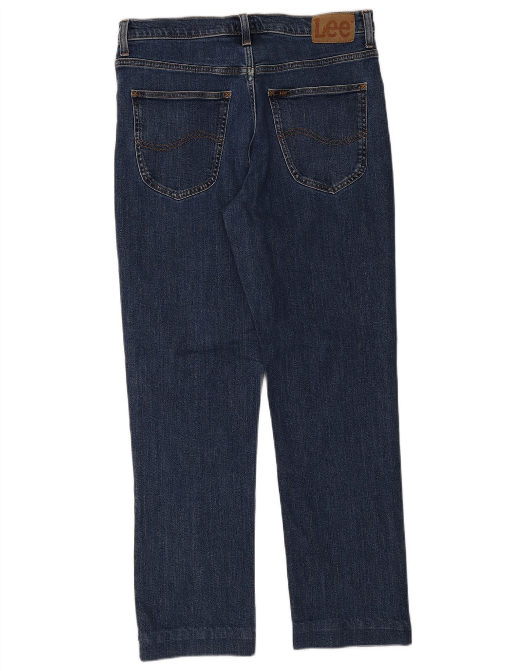Lee Mens Brooklyn Straight Jeans W34 L29 Blue Cotton