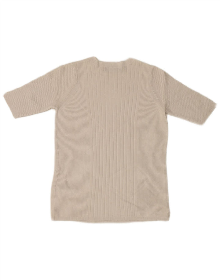 Marks & Spencer Γυναικείο πουλόβερ με λαιμόκαυστο UK 12 Medium White