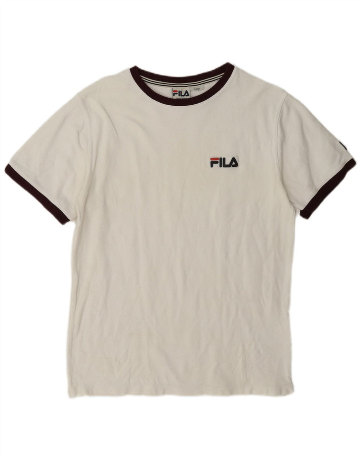 Ανδρικό T-Shirt Fila Top μεγάλο λευκό βαμβακερό