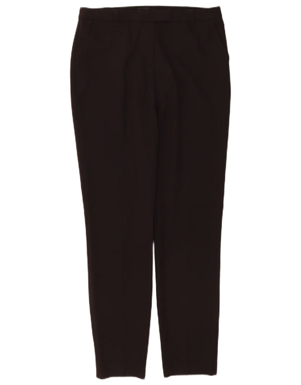 Topshop Womens Slim Fit Suit Trousers UK 10 Small W28 L30 Brown Polyester