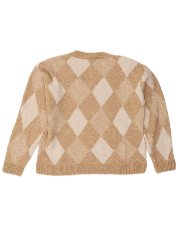 Marks & Spencer Γυναικείο πουλόβερ με λαιμόκοψη σε V UK 14 Medium Beige