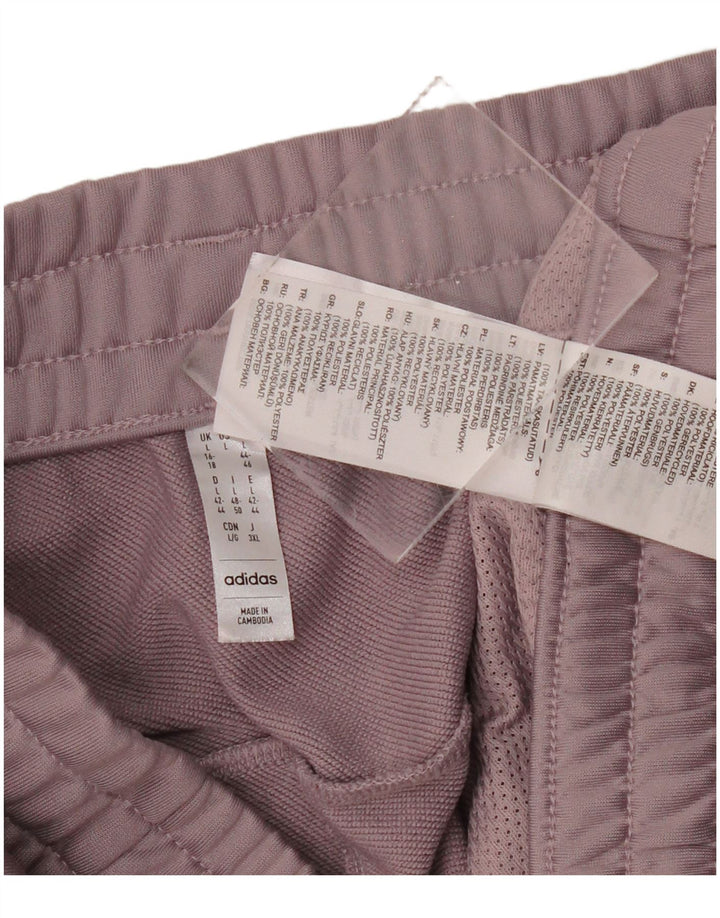 Γυναικεία αθλητική φόρμα ADIDAS Παντελόνι Joggers UK 16/18 Large Purple Polyester