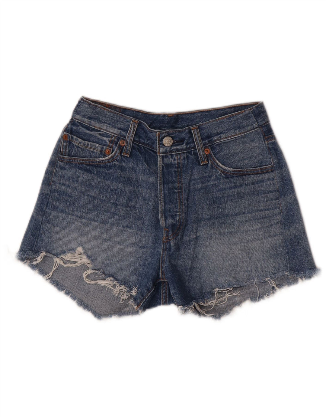 Γυναικείο σορτς Levi's 501 τζιν W28 μεσαίο μπλε βαμβακερό