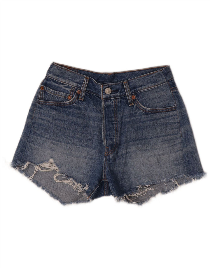 Γυναικείο σορτς Levi's 501 τζιν W28 μεσαίο μπλε βαμβακερό