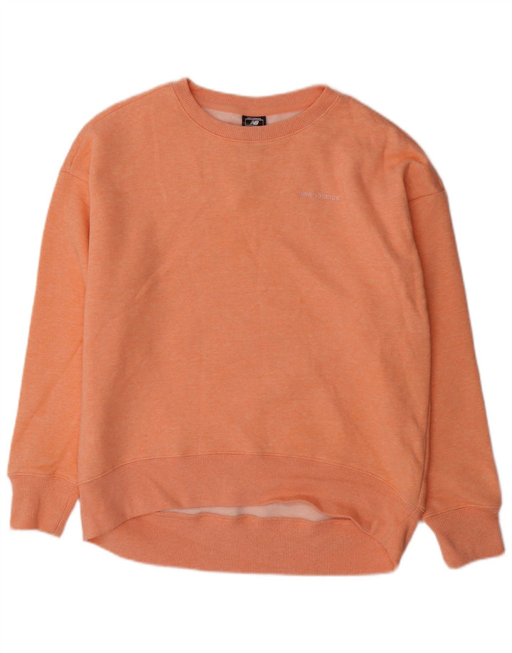 NEW BALANCE Γυναικεία φούτερ μεγάλου μεγέθους Jumper UK 10 Small Orange Flecked