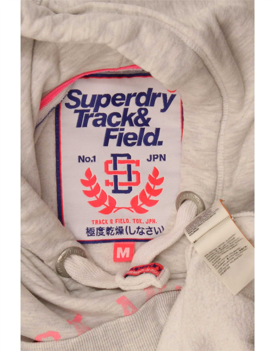 Ανδρικό γραφικό κουκούλα Superdry, μεσαίο γκρι βαμβακερό