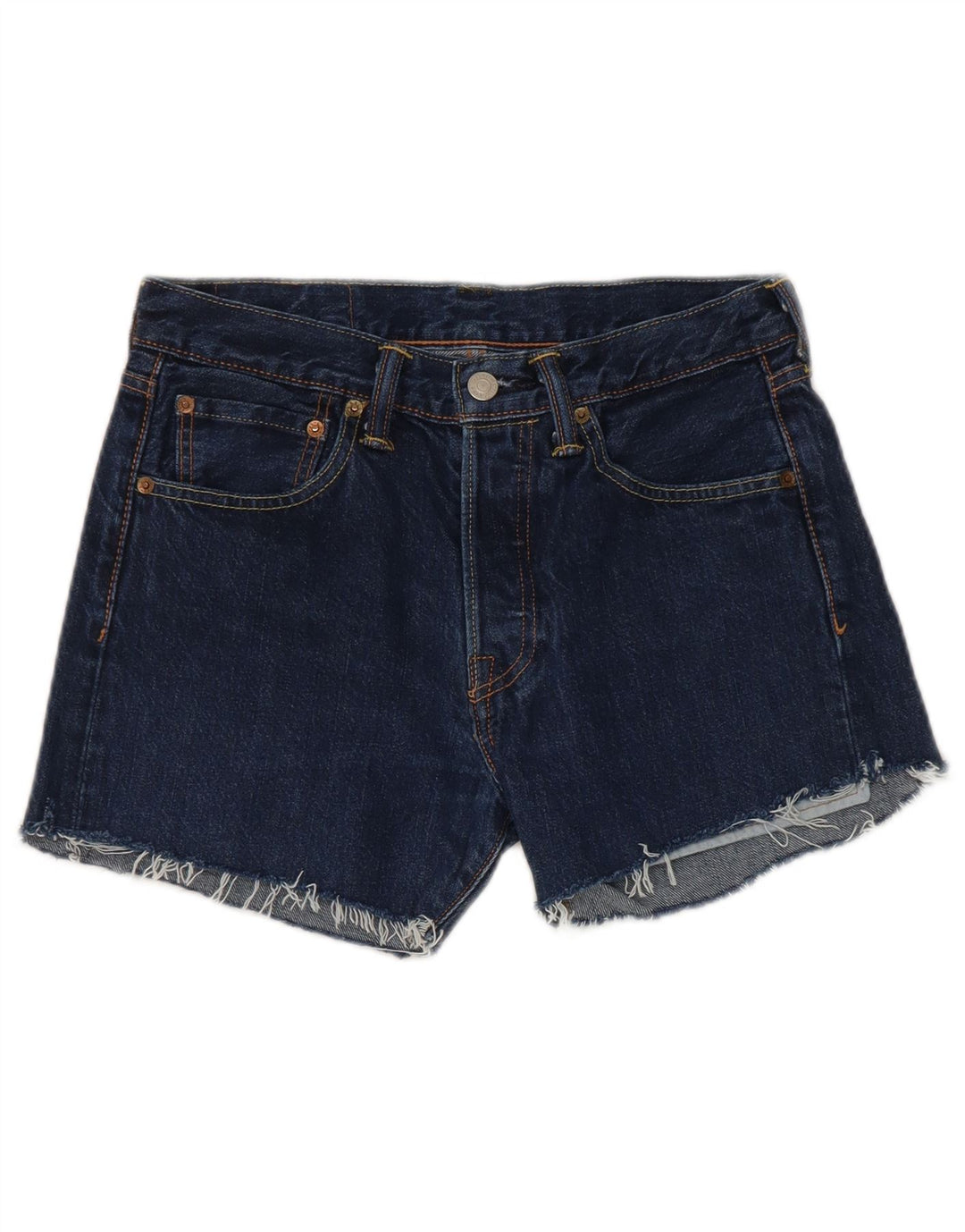Levi's Womens 501 Distressed τζιν σορτς W28 μεσαίου μπλε βαμβακερό