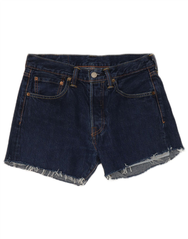 Levi's Womens 501 Distressed τζιν σορτς W28 μεσαίου μπλε βαμβακερό