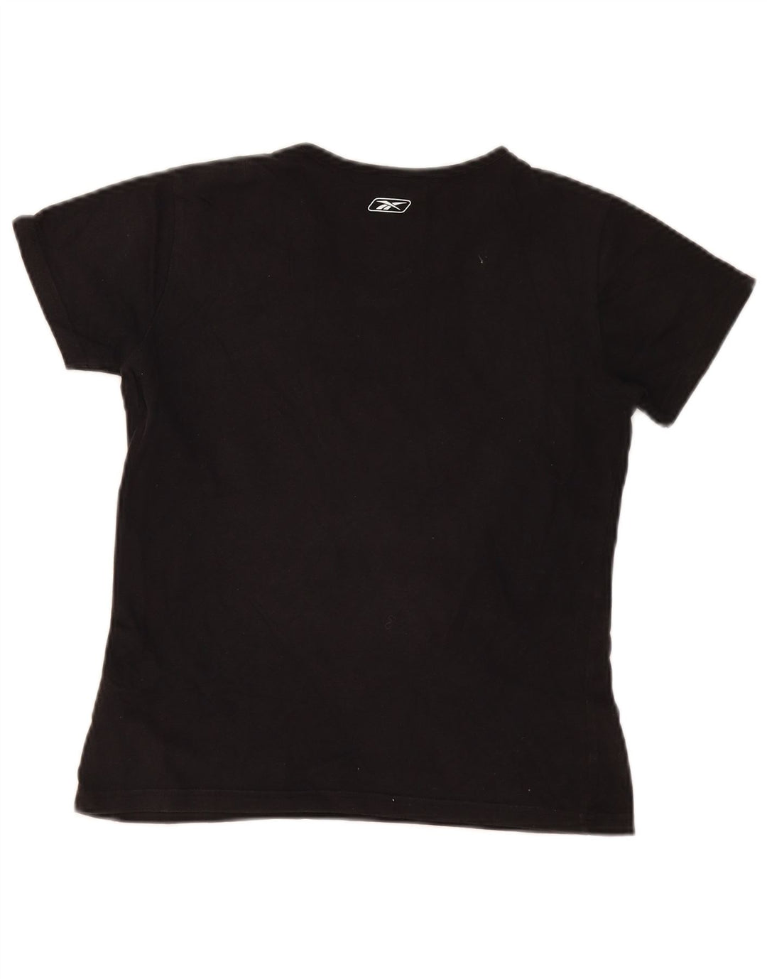 Reebok Γυναικείο T-Shirt Top UK 12 μεσαίο μαύρο βαμβακερό