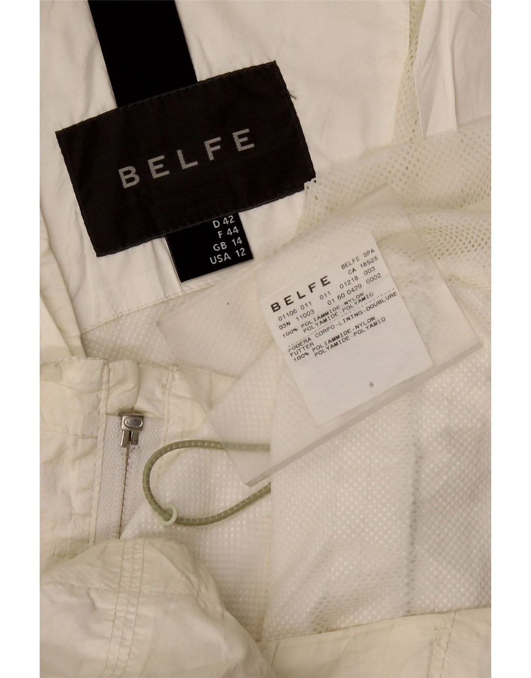 Γυναικεία αμάνικη φόρμα Belfe Top Jacket UK 14 Large White Polyamide