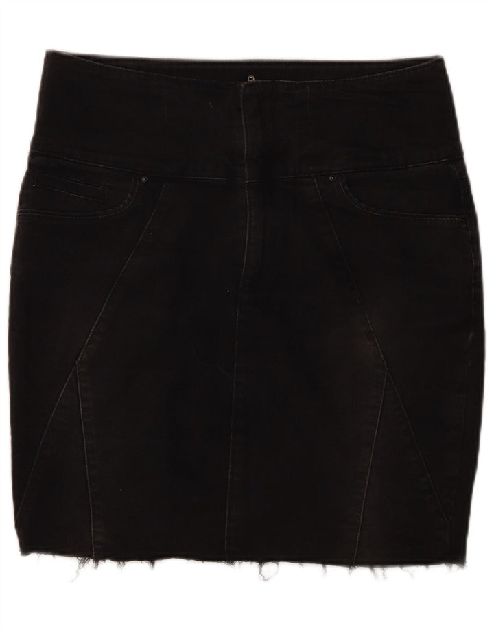 Zara Γυναικεία Μίνι Τζιν Φούστα EU 40 Medium W30 Μαύρη Βαμβακερή
