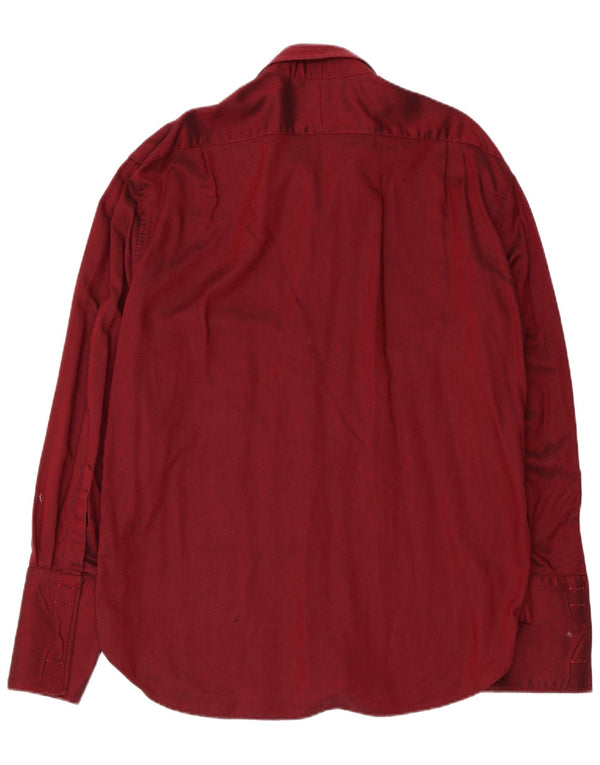 Ανδρικό επίσημο πουκάμισο Ted Baker, μέγεθος 17 1/2 XL, βαμβακερό με ρίγες μπορντό