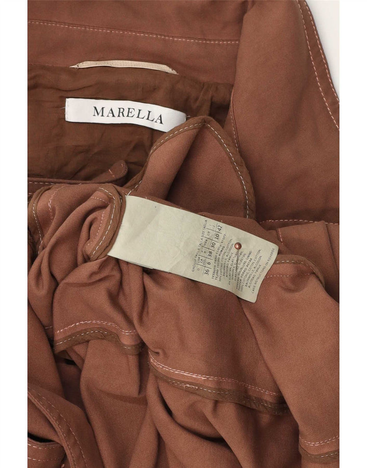 Γυναικεία καμπαρντίνα Marella UK 10 Small Brown Βαμβακερό