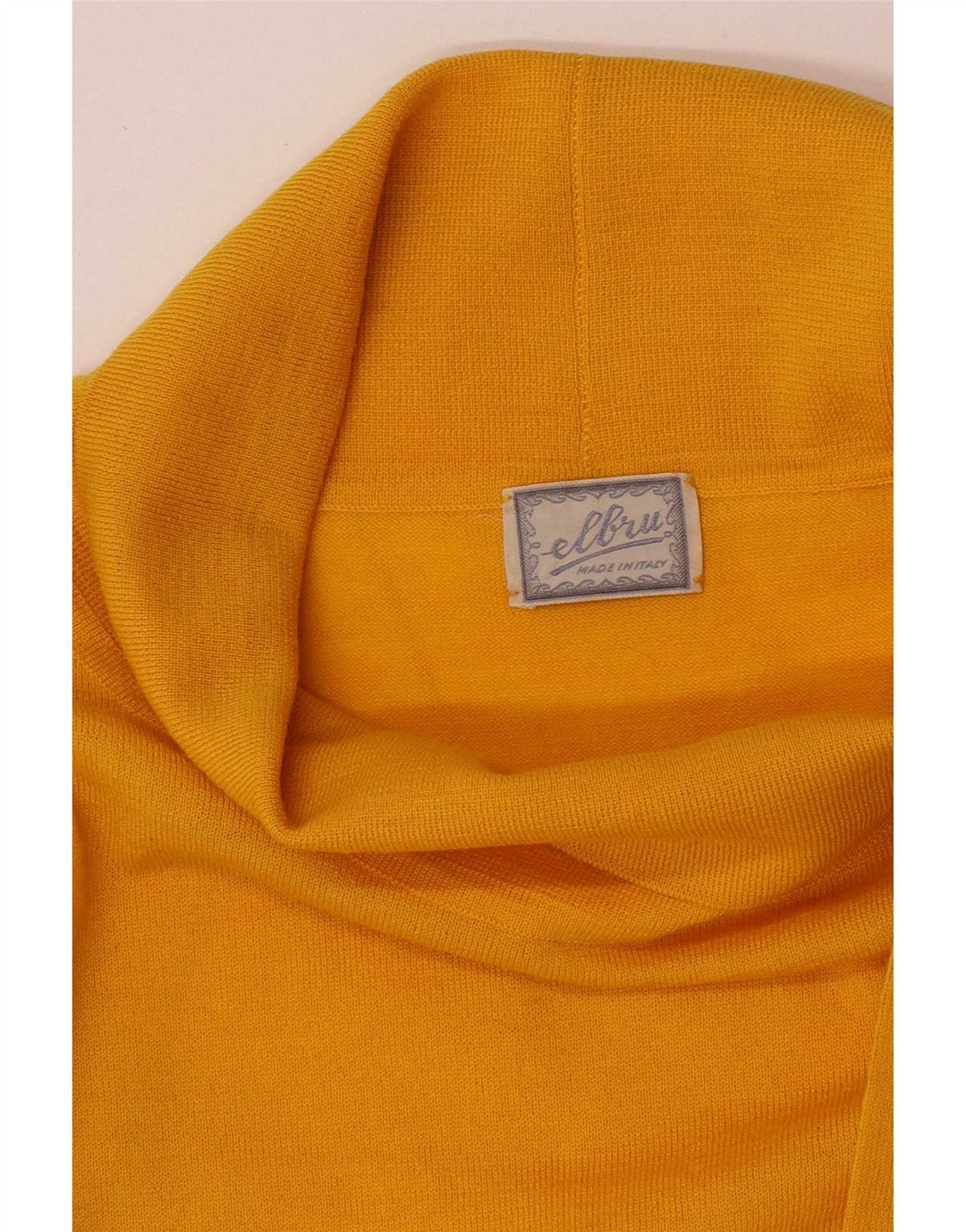 Vintage γυναικείο ρολό τοπ μανίκι 3/4 UK 14 Medium Yellow