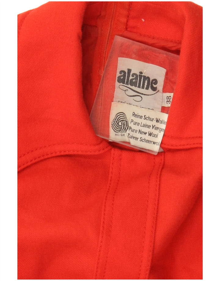 VINTAGE Γυναικείο μακρυμάνικο φόρεμα A-Line EU 38 Μεσαίο κόκκινο νέο μαλλί