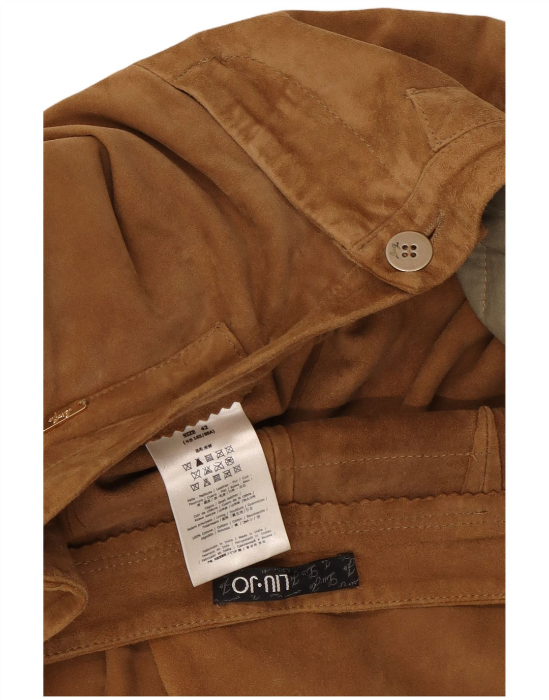 LIU JO Γυναικείο κωνικό σουέντ παντελόνι IT 42 Medium W30 L19 Καφέ